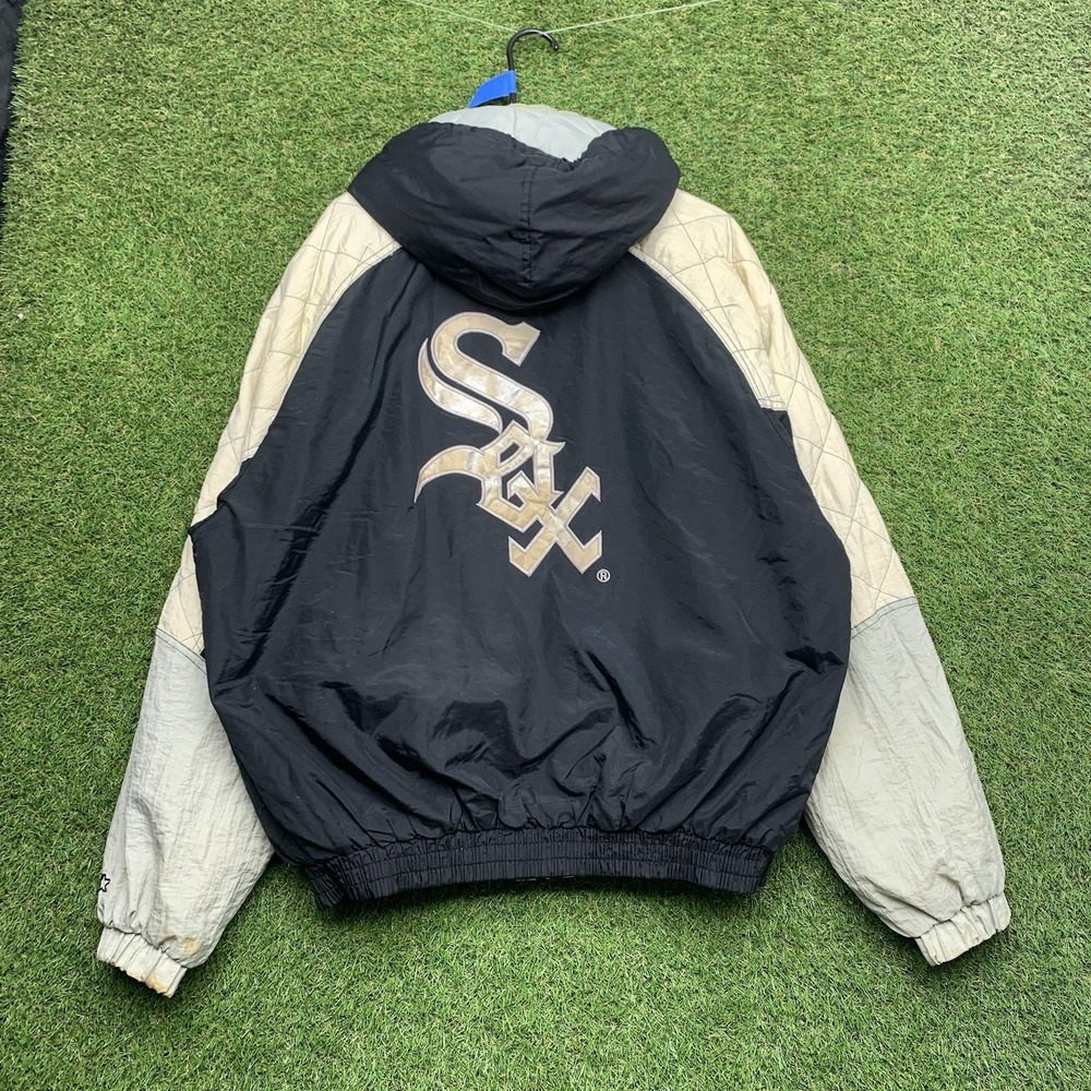 Vintage Chicago White Sox Starter Jacket Mens Large Full Zip Baseball Quilted